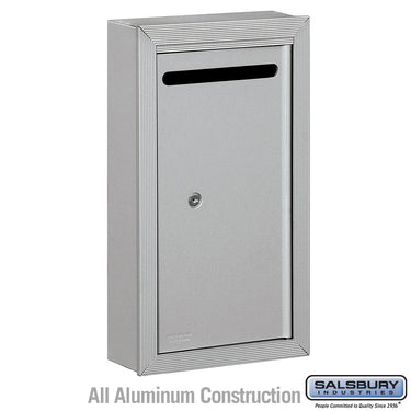 Letter Box (Includes Commercial Lock) - Slim - Surface Mounted - Aluminum - Private Access